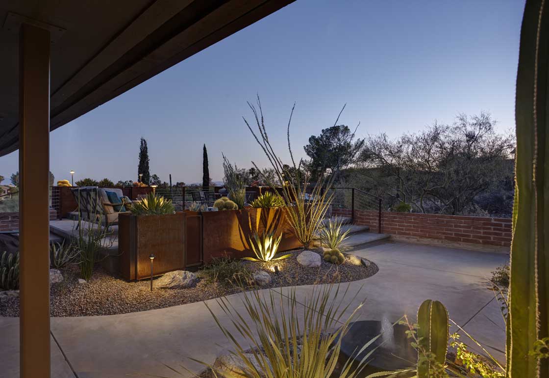 Progressive desert landscape design for a property in southern Arizona